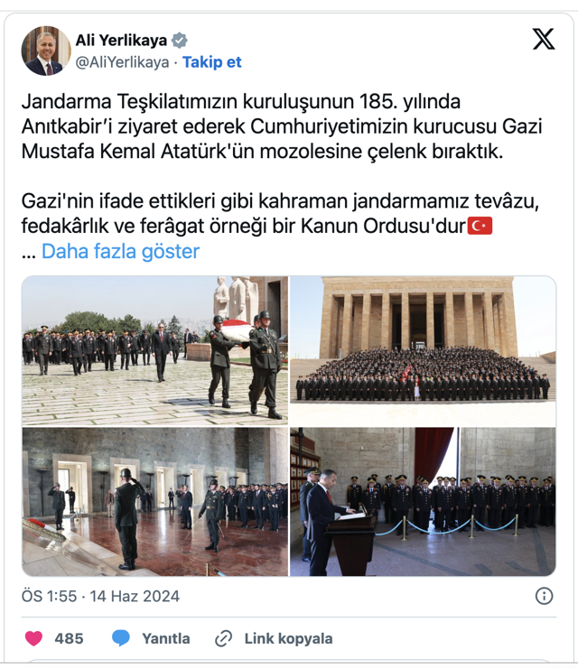 Bakan Ali Yerlikaya'dan Anıtkabir'e ziyaret - Resim: 0