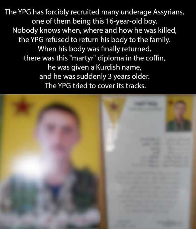 PKK'yı bu kez Süryani TV ifşa etti! YPG, çocuğu 'asker'e alıp 'şehit' diye cenazesini geri verdi - Resim: 0
