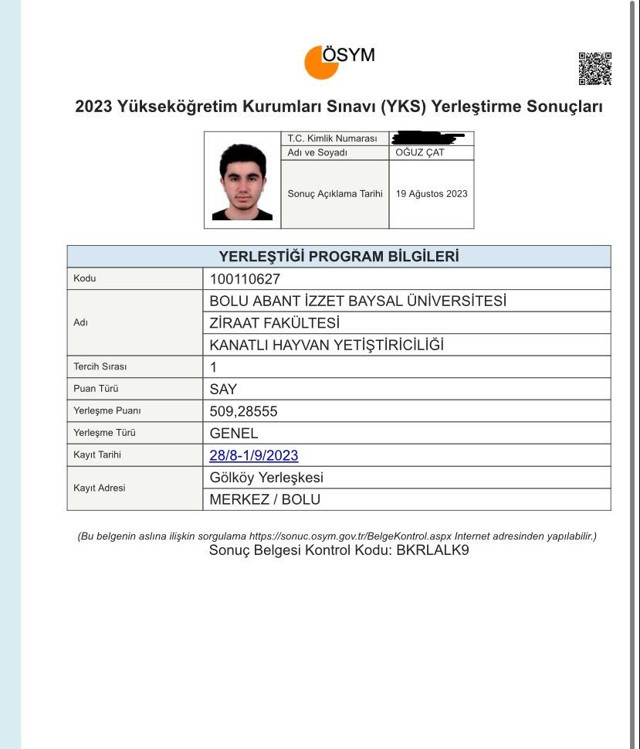 YKS sayısal alanında ilk 13 bine girdi kanatlı hayvan yetiştiriciliği bölümünü seçti! Türkiye gündemine oturan genç konuştu - Resim: 1