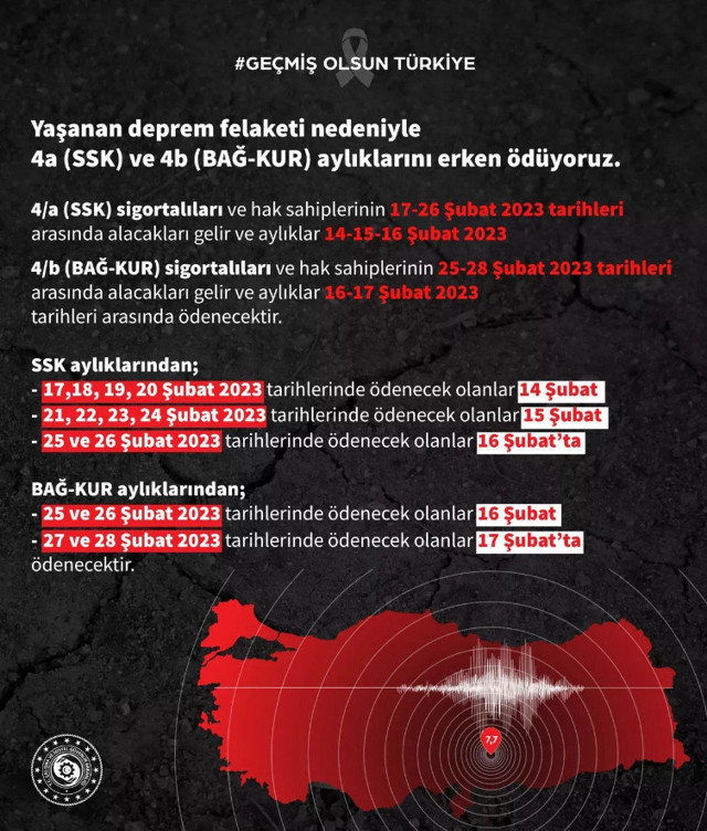 Çalışma ve Sosyal Güvenlik Bakanlığı duyurdu: Emeklilerin şubat ayı maaşları erken ödenecek - Resim: 0