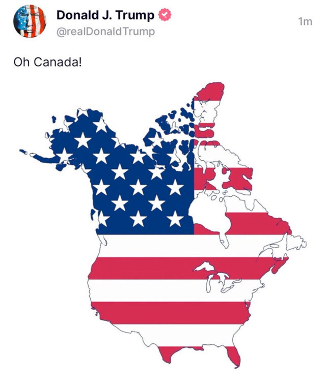 Trump Kanada'ya kafayı taktı harita paylaştı - Resim: 0