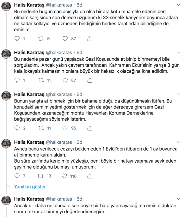 Halis Karataş atına yumruk atarken görüldü cezayı kendisi kesti - Resim: 0
