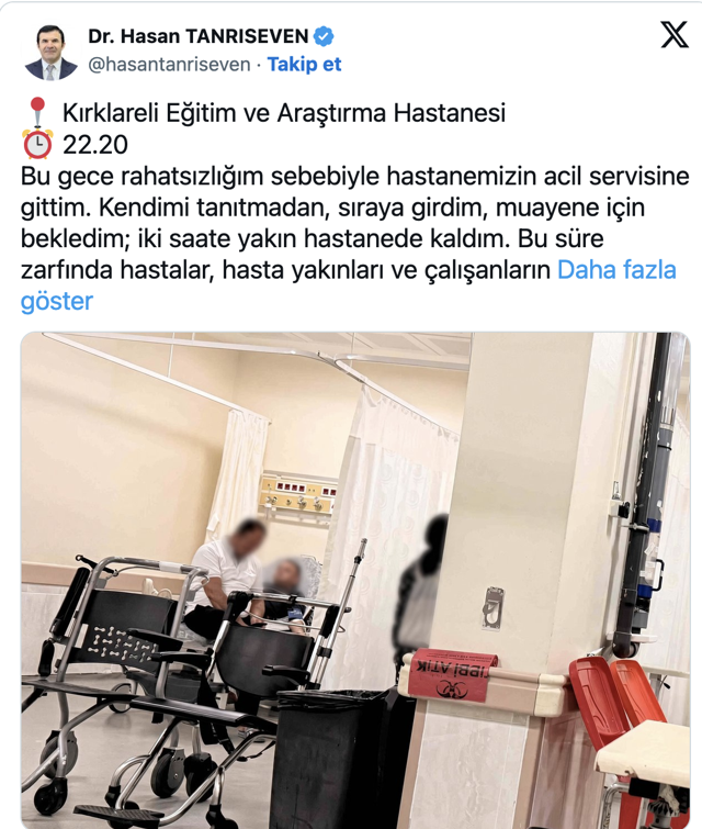 Sıraya girdi, kendini tanıtmadan 2 saat acilde bekledi! Vali yardımcısı o anları paylaştı, bakın nedi - Resim: 0