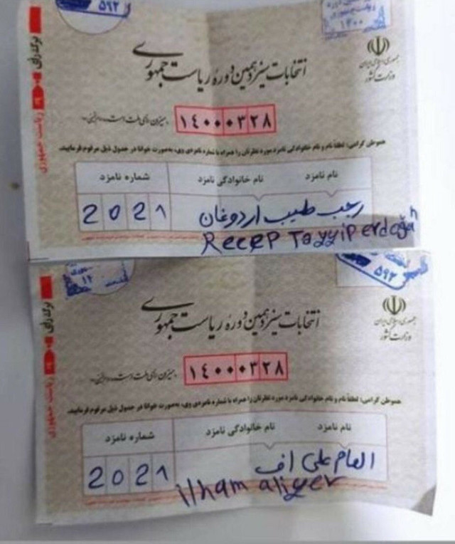 İran'daki seçimlerde Erdoğan ve Aliyev'e de oy çıktı - Resim: 0