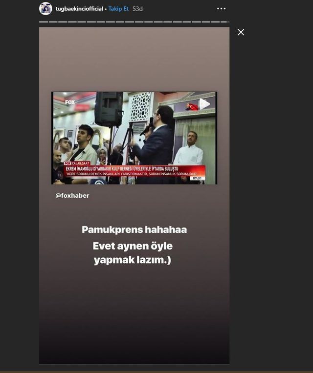 Tuğba Ekinci bu sefer Ekrem İmamoğlu'na taktı! Olay paylaşımlar - Resim: 4