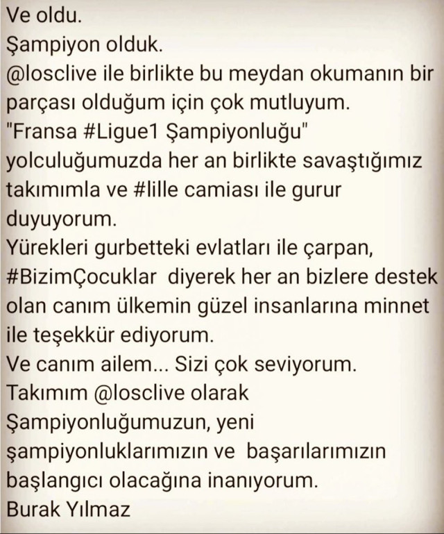 Burak Yılmaz: Ülkemin güzel insanlarına teşekkür ediyorum - Resim: 0