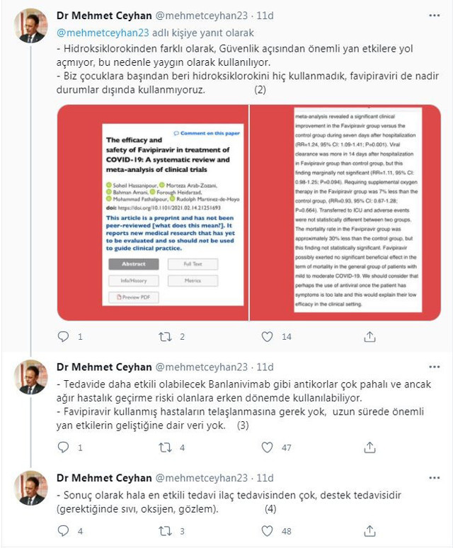 Mehmet Ceyhan'dan Covid-19 tedavisinde kullanılan Favipiravir ile ilgili açıklama - Resim: 0