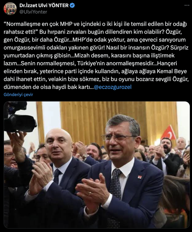 MHP'li Yönter'den Özgür Özel'e sert tepki! "Çevirdiğin filmleri izlemeye hazırlan" - Resim: 2