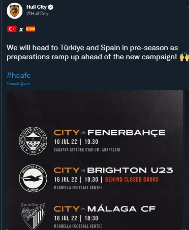 Fenerbahçe Acun Ilıcalı'nın takımı Hull City ile hazırlık maçı yapacak - Resim: 0