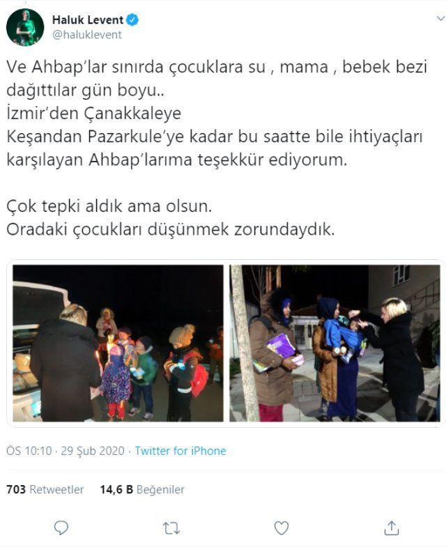 Haluk Levent mültecilere yardım çağrısı yaptı! Tepkiler gelince paylaşımlarını sildi - Resim: 2