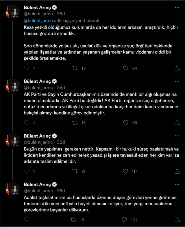 "AK Parti bu değildir" diyen Bület Arınç'tan yolsuzluk çıkışı: İktidarı zırh edinenler adalete teslim edilmeli - Resim: 1