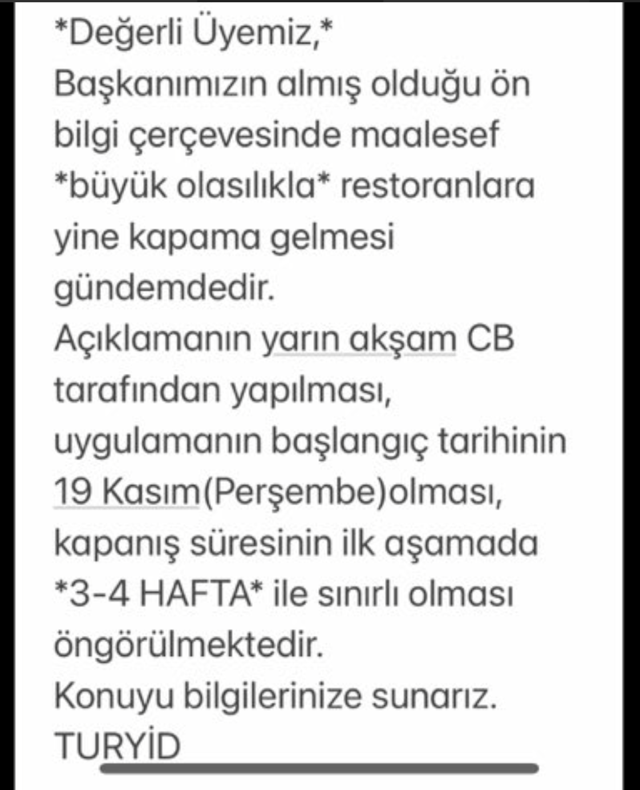 Koronavirüs yasakları geliyor! Restoranlar 3-4 hafta kapanıyor - Resim: 0