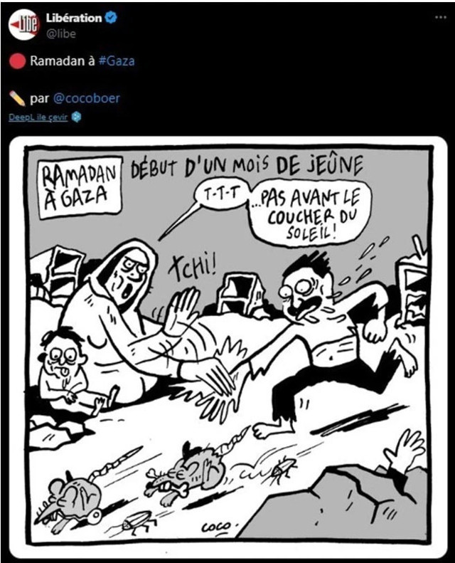 Fransız gazetesinin Gazze'de Ramazan karikatürü tepki çekti - Resim: 0