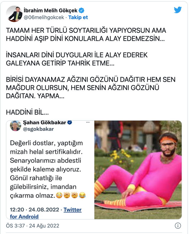 Melih Gökçek'ten Şahan Gökbakar'a şok tehdit! Dini duygularla dalga geçme ağzını burnunu patlatırlar - Resim: 0