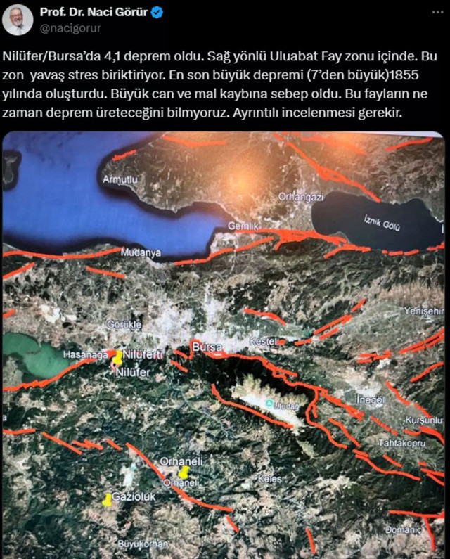 Bursa'daki deprem sonrası Naci Görür uyardı! 'Stres biriktiriyor' dedi - Resim: 0