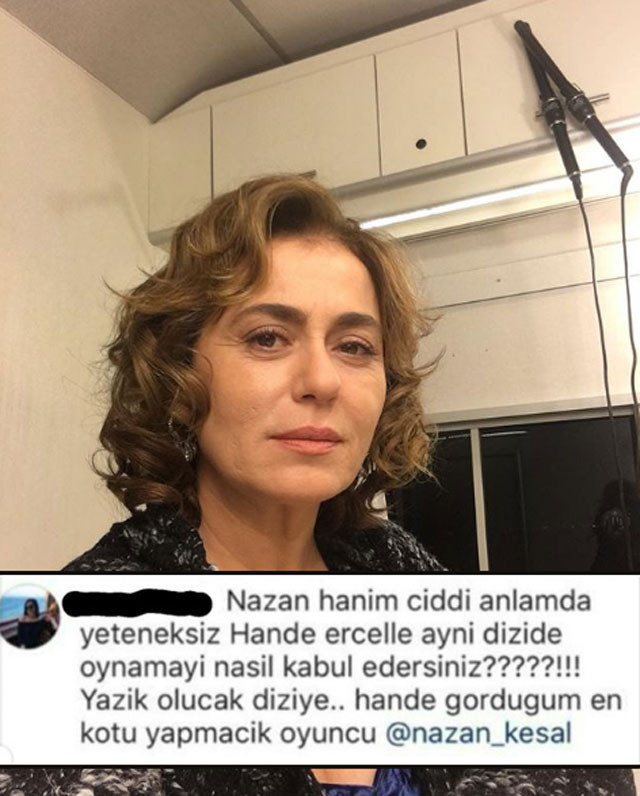 Halka dizisinin yıldızı Nazan Kesal'dan takipçisine Hande Erçel ayarı!  - Resim: 2