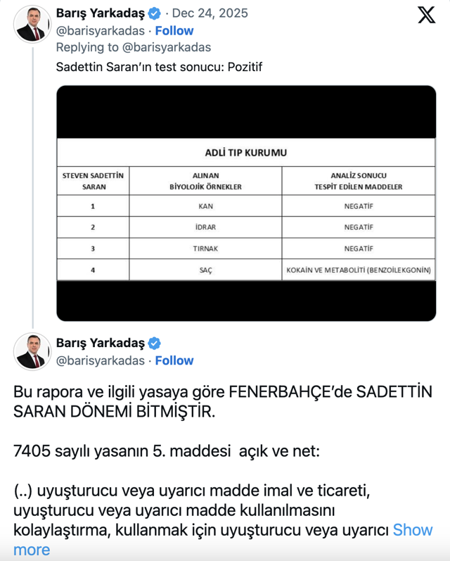 'Açık ve net' dedi duyurdu! Fenerbahçe'de Sadettin Saran dönemi bitmiştir - Resim: 0