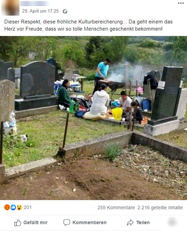 Almanya'da Türklere çirkin iftira mezarlıkta mangal fotoğrafı olay oldu! - Resim: 0