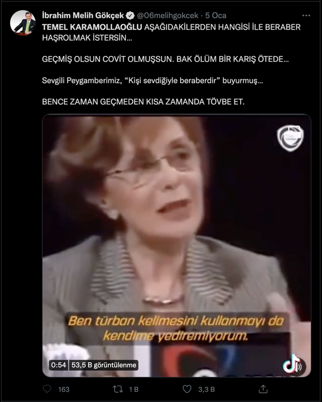 Melih Gökçek'ten olay Temel Karamollaoğlu paylaşımı! 'Bak ölüm bir karış ötede, Tövbe et!' - Resim: 0