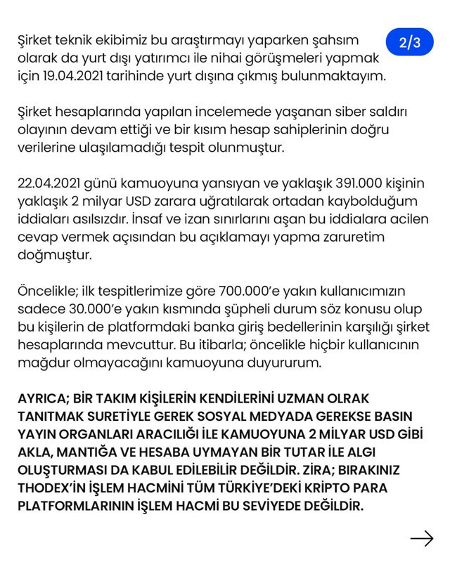 Thodex'in kurucusu Fatih Faruk Özer'den flaş açıklama: Yatırımcılarla görüşmeye gittim döneceğim - Resim: 1