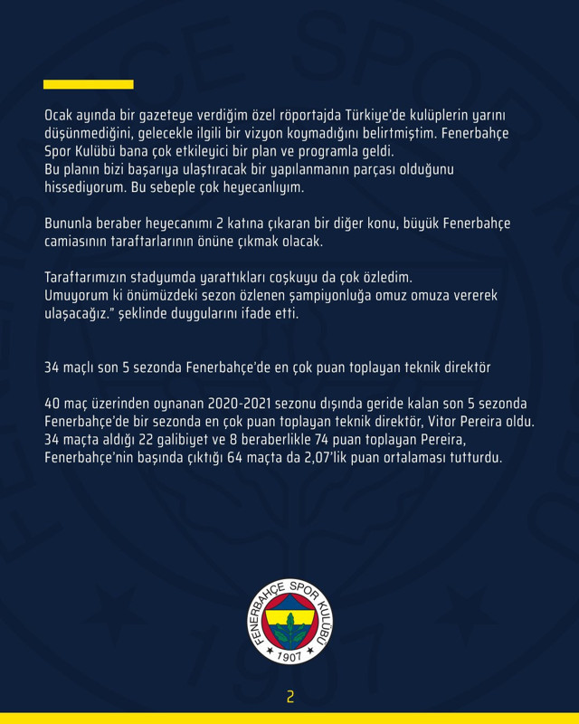 Fenerbahçe'nin teknik direktörü Vitor Pereira oldu - Resim: 1