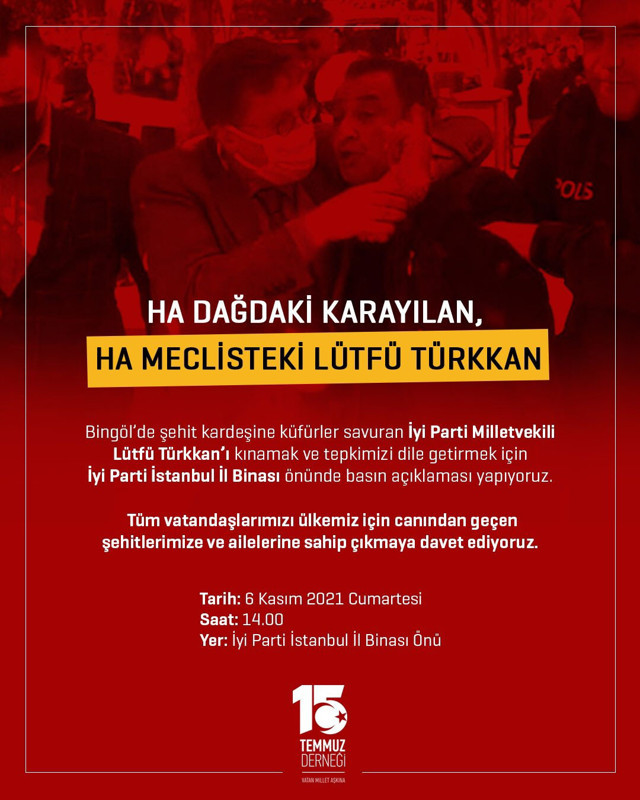 15 Temmuz Derneği'nden Lütfü Türkkan çağrısı - Resim: 0