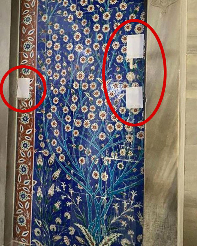 Topkapı Sarayı'nda skandal iddia! 'Sarayın 500 yıllık çinilerini matkapla deldiler' mi? - Resim: 1