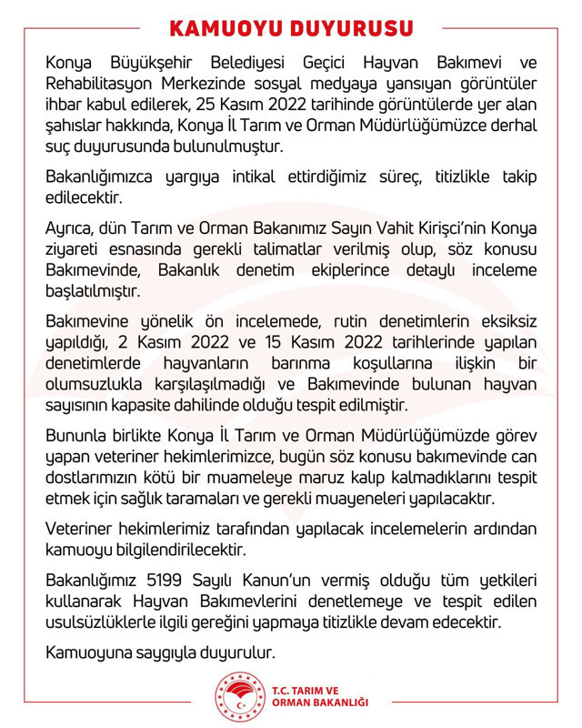 Konya'daki hayvan barınağında vahşet! Tarım Bakanlığı'ndan açıklama geldi - Resim: 0