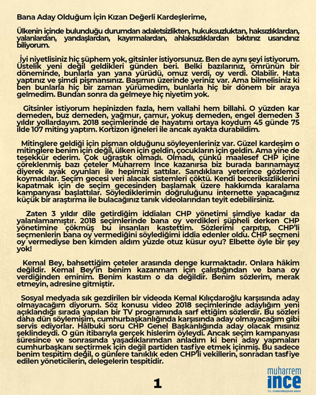 Muharrem İnce 'biz bu oyunu bozuyoruz' diyerek seçim planını sosyal medyada paylaştı - Resim: 0