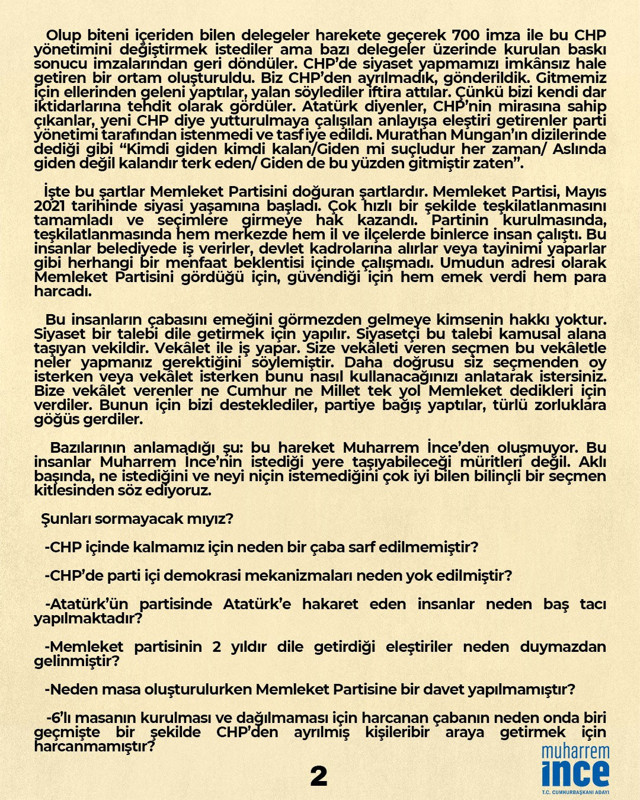 Muharrem İnce 'biz bu oyunu bozuyoruz' diyerek seçim planını sosyal medyada paylaştı - Resim: 1