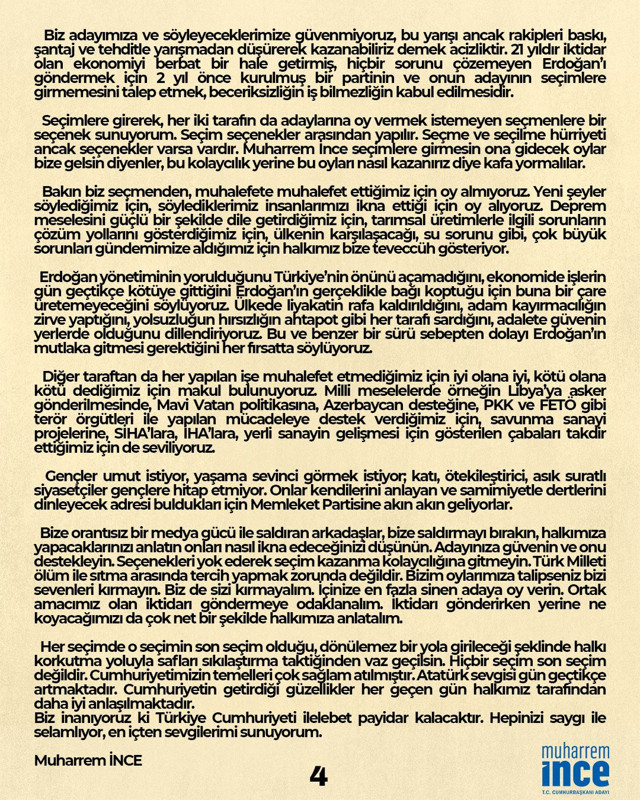 Muharrem İnce 'biz bu oyunu bozuyoruz' diyerek seçim planını sosyal medyada paylaştı - Resim: 3