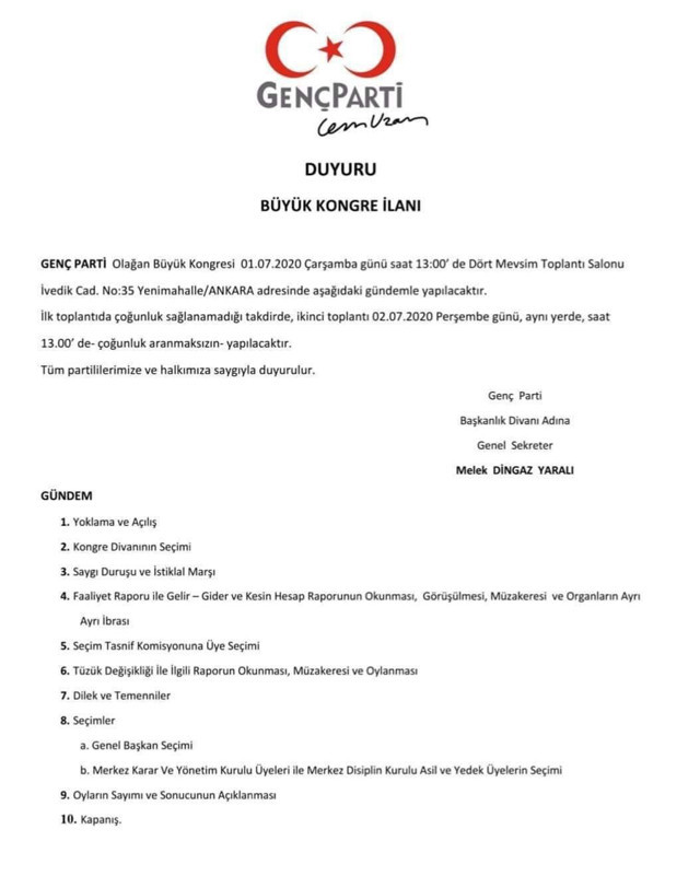 Cem Uzan Genç Parti'nin 5. Olağan Kongresi'ne video konferans yoluyla katılacak - Resim: 0