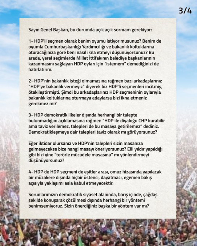 Selahattin Demirtaş, Meral Akşener'e açık mektup yazdı! 'Beni nasıl ikna edeceksin?' - Resim: 2