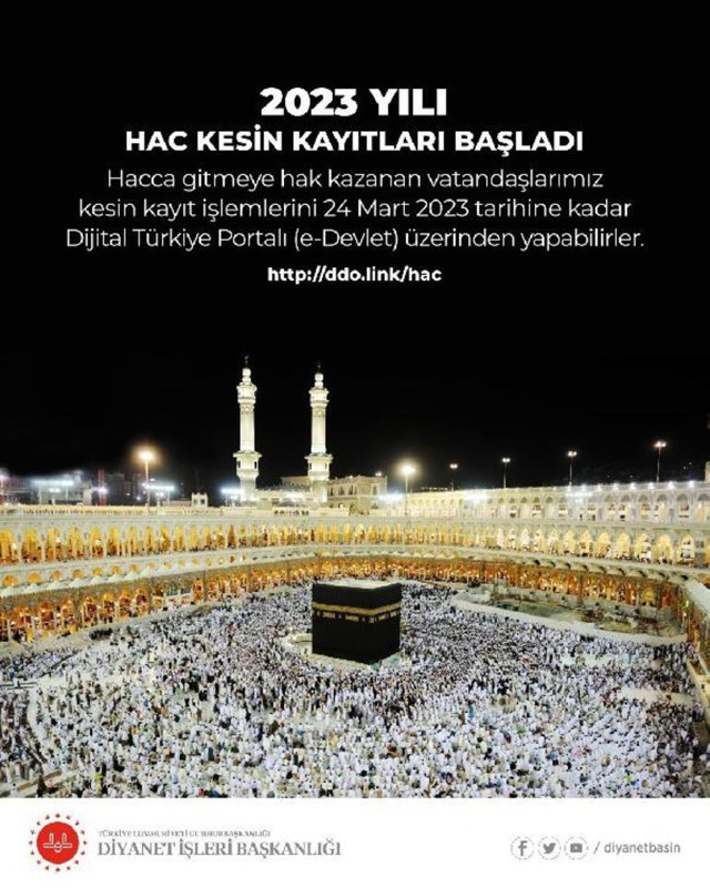 2023 yılı hac kesin kayıtları başladı - Resim: 0