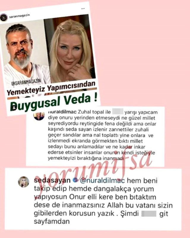 Yemekteyiz Onur Büyüktopçu kavgası Seda Sayan takipçisine küfrü bastı! - Resim: 4