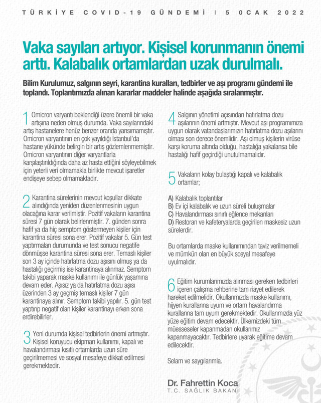 Fahrettin Koca 'dan Omicron için flaş izolasyon uyarısı - Resim: 0