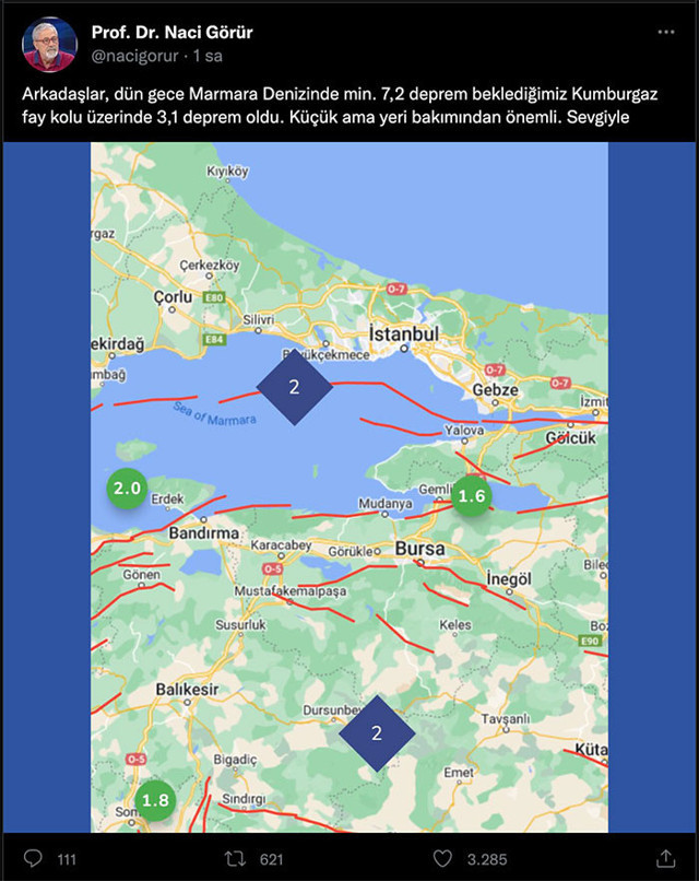 Marmara Denizi'nde deprem oldu! Prof. Dr. Naci Görür'den İstanbul için ürperten uyarı geldi - Resim: 0