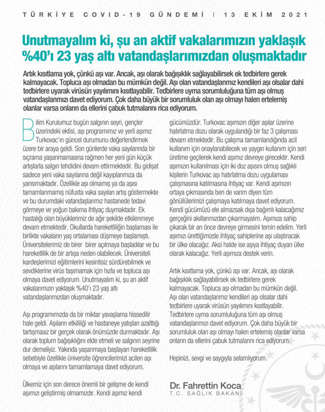 Sağlık Bakanı Fahrettin Koca 'günaydın' deyip uyardı! Yüz yüze eğitimin devam etmesi için... - Resim: 1