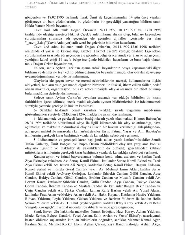 Mehmet Ağar hakkındaki 'JİTEM'den beraat ' kararı bozuldu! Sedat Peker'in hedefindeydi - Resim: 5