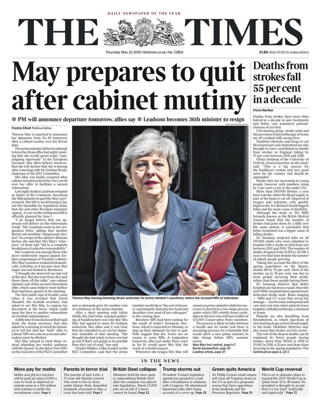 The Times: May'ın yarın istifa etmesi bekleniyor - Resim: 1