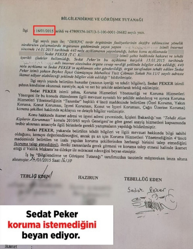 AA: Sedat Peker'e 'DHKP-C tehdidi' bahanesiyle verilen koruma kararında FETÖ izi tespit edildi - Resim: 1