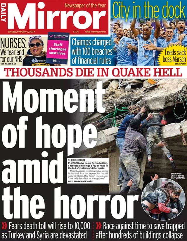 Kahramanmaraş depremi İngiliz basını manşetlerinde Son 100 yılın en büyük doğal felaketi - Resim: 4