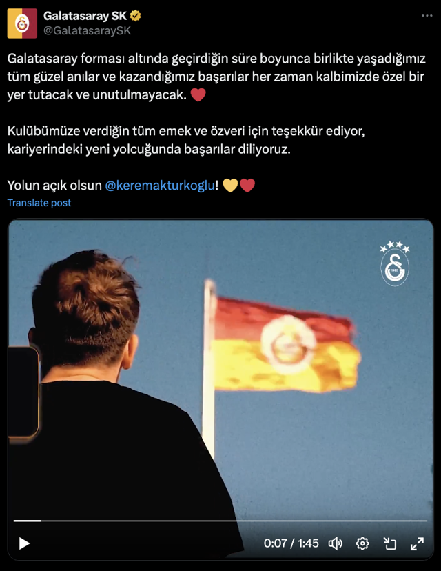 Galatasaray'dan Kerem Aktürkoğlu açıklaması! Bonservis bedeli belli oldu - Resim: 1