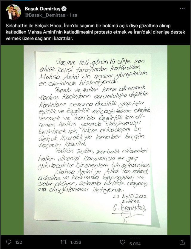 Selahattin Demirtaş saçını kazıttı! İran'daki protestolara destek istedi - Resim: 1