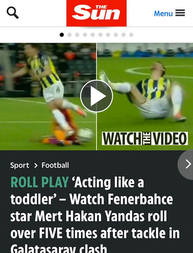 İngiliz basını derbide bir pozisyonda 5-6 takla atan Mert Hakan Yandaş'ı konuşuyor - Resim: 0