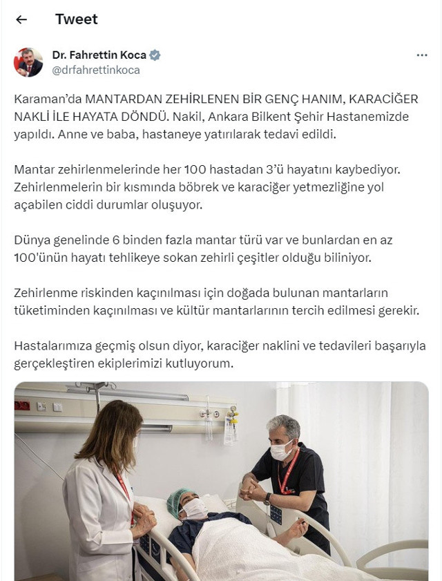 Bakan Koca'dan mantar zehirlenmelerine karşı uyarı: 100 hastadan 3'ü ölüyor! - Resim: 0