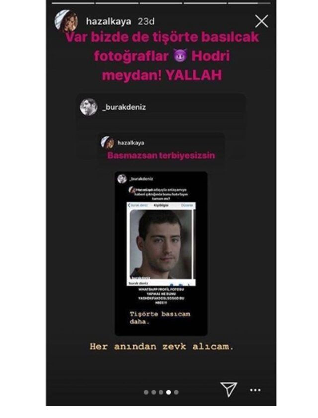 Hazal Kaya ve Burak Deniz atışması Instagram'a damga vurdu! Olay pozlar - Resim: 4