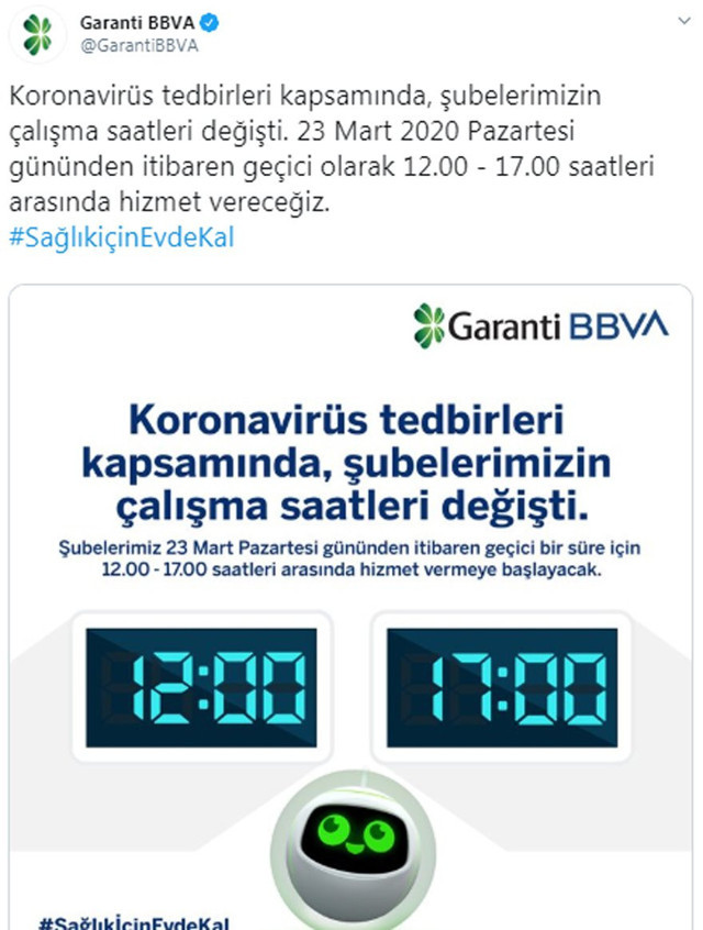 Garanti bankası çalışma saatleri yenilendi Garanti bankası kaçta açılacak? - Resim: 0