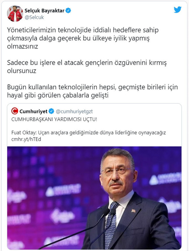 Selçuk Bayraktar'dan Cumhuriyet gazetesinin hadsiz haberine tepki - Resim: 0