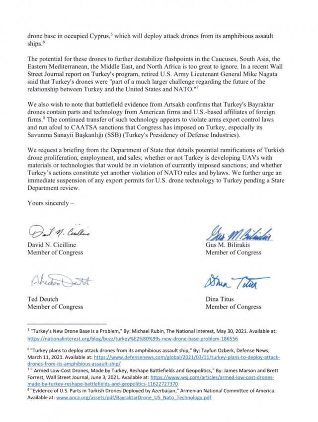 ABD'li 27 senatörden Türk SİHA'ları için Blinken'e şikayet mektubu: Üretimi durdurulsun - Resim: 1